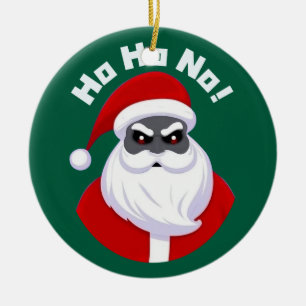 Décoration En Céramique Ho Ho Non ! Père Noël Pas Si Jolly