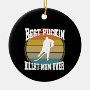 Décoration En Céramique Hockey personnalisé meilleur Puckin Billet Maman j