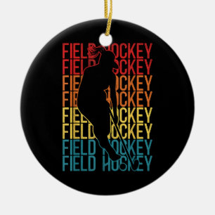 Décoration En Céramique Hockey sur gazon Vintage rétrograde Hockey sur gaz