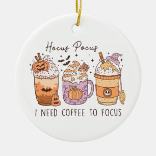 Décoration En Céramique Hocus Pocus J'ai besoin de café pour concentrer Ha
