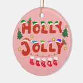 Décoration En Céramique Holly Jolly (Gauche)
