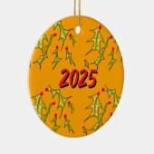 Décoration En Céramique Holly Jolly Christmas Custom Date (Droite)