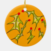 Décoration En Céramique Holly Jolly Christmas Custom Date (Dos)