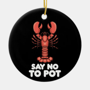 Décoration En Céramique Homard dit non au pot