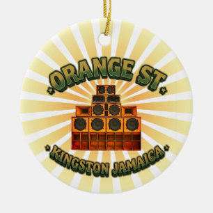 Décoration En Céramique Hommage à Orange St Kingston Jamaïque starburst