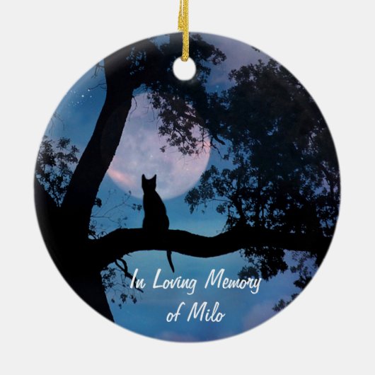 Décoration En Céramique Hommage commémoratif au chat (Dos)