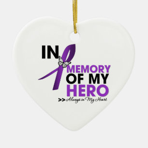 Décoration En Céramique Hommage de Cancer pancréatique dans la mémoire d