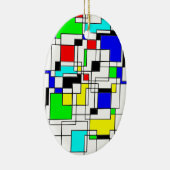 Décoration En Céramique Hommage Random Carré À Mondrian (Droite)