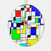 Décoration En Céramique Hommage Random Carré À Mondrian (Gauche)