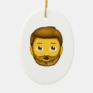 Décoration En Céramique homme barbu émoji