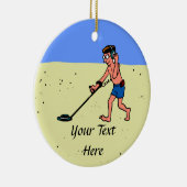 Décoration En Céramique Homme Metal Détection Plage (Droite)