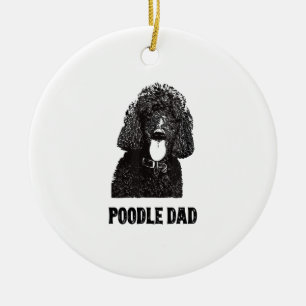Décoration En Céramique Homme Poodle Papa - Standard Poodle Papa