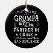 Décoration En Céramique Hommes On M'Appelle Grumpa Tee Pères de Noël (Dos)