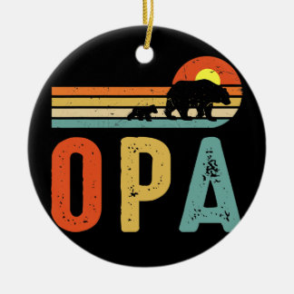 Décoration En Céramique Hommes Opa Ours Hommes Vintage Retro Décor Ours