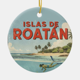Décoration En Céramique Honduras islas de roatan Retro poster