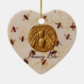 Décoration En Céramique HONEY BEE, BEEKEPER Heart (Dos)