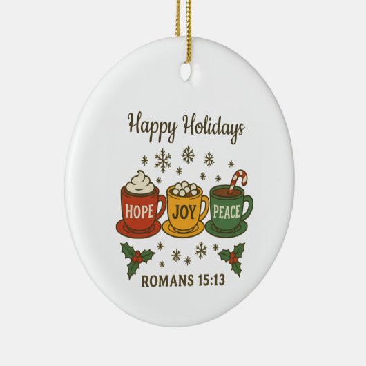 Décoration En Céramique Hope Joy Peace and Cocoa (Droite)