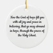 Décoration En Céramique Hope Joy Peace and Cocoa (Dos)