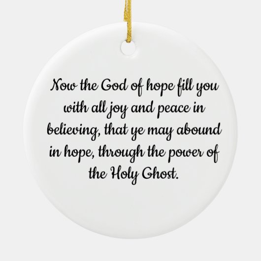 Décoration En Céramique Hope Joy Peace and Cocoa (Dos)