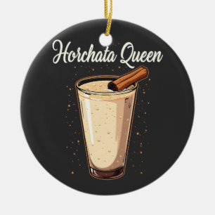 Décoration En Céramique Horchata Queen Mexicaine Espagnol Boisson