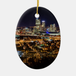 Décoration En Céramique Horizon de Pittsburgh la nuit