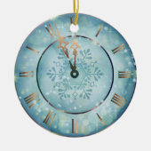 Décoration En Céramique Horloge Noël Mandala (Devant)