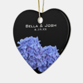 Décoration En Céramique Hortensias bleus épousant l'ornement (Gauche)