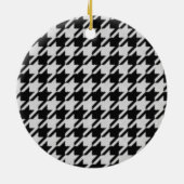 Décoration En Céramique Houndstooth Weave Motif Ornament de Noël (Dos)