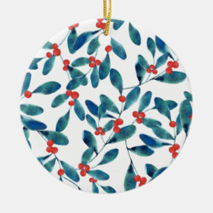 Décoration En Céramique Houx d'hiver (Gelée)