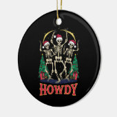 Décoration En Céramique Howdy Dancing Skeleton Funny Noël Holiday (Gauche)