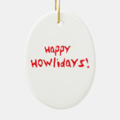 Décoration En Céramique Howliday heureux Boston Terrier (Dos)