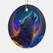 Décoration En Céramique Howling Wolf Surreal Imaginaire (Gauche)