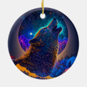 Décoration En Céramique Howling Wolf Surreal Imaginaire (Dos)