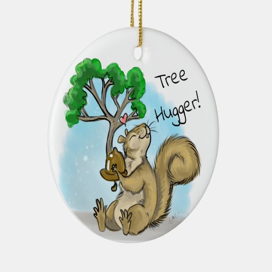 Décoration En Céramique Hugger d'arbre ! Écureuil (Droite)