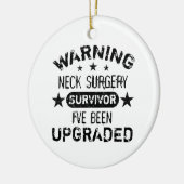 Décoration En Céramique Humour de chirurgie du cou amélioré (Gauche)