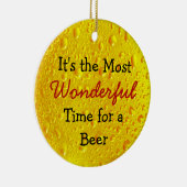 Décoration En Céramique Humour de la bière Noël (Droite)