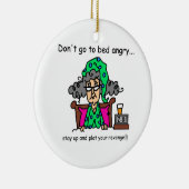 Décoration En Céramique Humour heure du coucher (Droite)