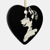 Décoration En Céramique Husky Orament Malamute Keepsaké Chiffres Cadeaux (Droite)