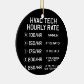 Décoration En Céramique HVAC Tech Taux horaire T chemise (Droite)