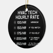 Décoration En Céramique HVAC Tech Taux horaire T chemise (Gauche)