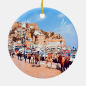 Décoration En Céramique HYDRA - mules au port (Dos)