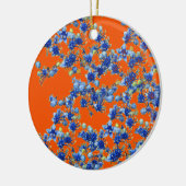 Décoration En Céramique hydrangea orange et bleu (Gauche)