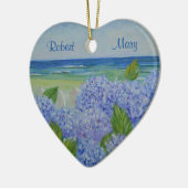 Décoration En Céramique Hydrangées Personnalisées En Bord De Mer (Gauche)