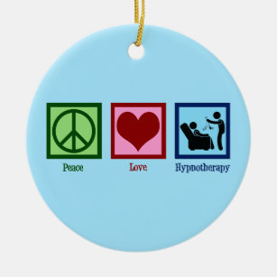 Décoration En Céramique Hypnothérapeute Peace Love Hypnothérapie