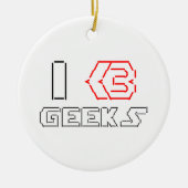 Décoration En Céramique I Heart Geek ASCII ART (Devant)