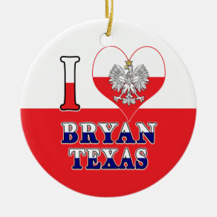 Décoration En Céramique I Heart Love Bryan Texas