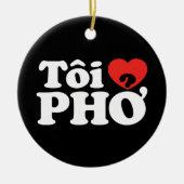 Décoration En Céramique I Heart (Love) Pho (Tôi PHỞ) (Devant)