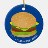 Décoration En Céramique I Love Cheeseburgers (Devant)