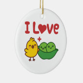 Décoration En Céramique I Love Chickpeas Hummus Kawaii (Droite)