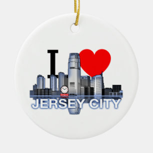 Décoration En Céramique I Love Jersey City Orament